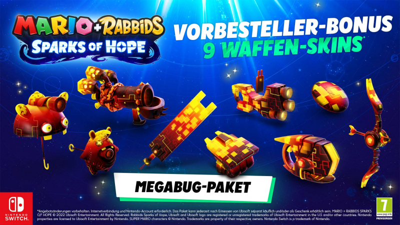 Mario + Rabbids Sparks of Hope Gold Edition (deutsch) (AT PEGI) (Nintendo Switch) inkl. Megabug Waffenskins DLC