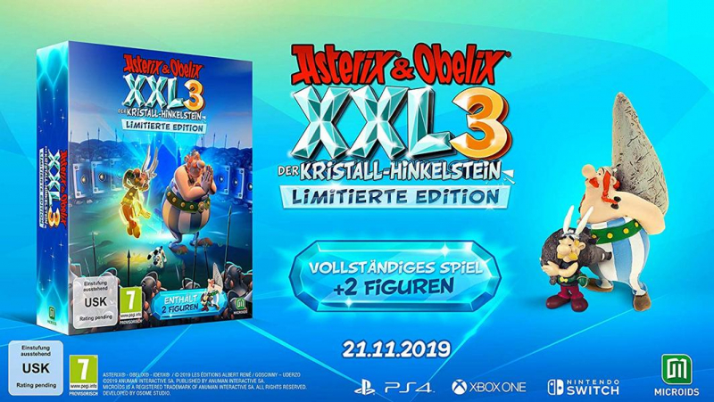 Asterix & Obelix XXL3 Der Kristall-Hinkelstein Limited Edition (deutsch) (AT PEGI) (PS4) inkl. 2 Figuren