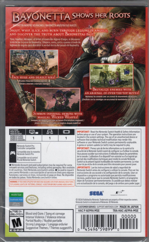 Bayonetta 1 [uncut] (englisch) (US ESRB) (Nintendo Switch)