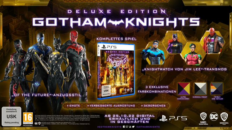 Gotham Knights Deluxe D1 Edition (deutsch) (AT PEGI) (PS5) inkl. Gotham Knight (Batcycle) DLC / Skin