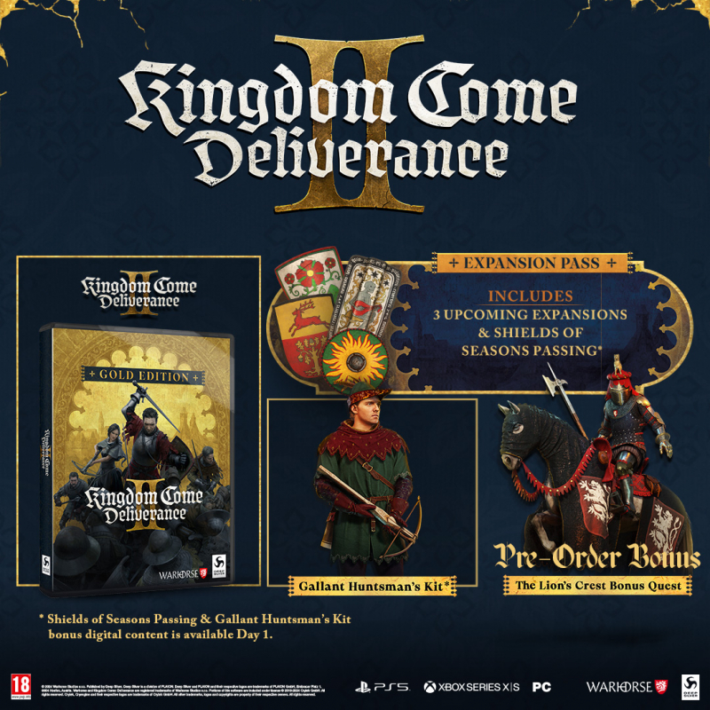 Kingdom Come Deliverance II Gold Edition [uncut] (deutsch/englisch spielbar) (AT PEGI) (PS5) inkl. Löwenwappen