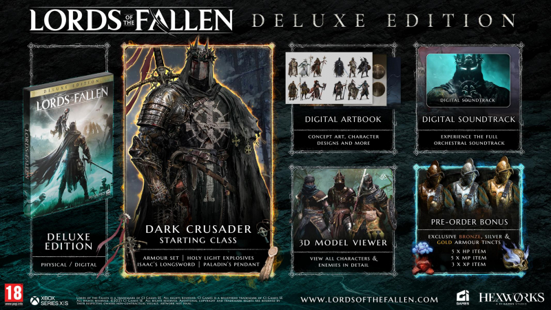Lords of the Fallen 2023 Deluxe Edition (deutsch spielbar) (AT PEGI) (XBOX Series X) inkl. Dark Crusader DLC / Freundepass