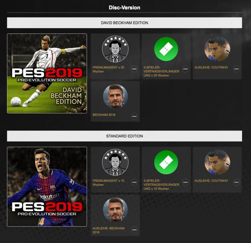 Pro Evolution Soccer 2019 PES 2019 (deutsch) (AT PEGI) (XBOX ONE) inkl. 4 DLCs