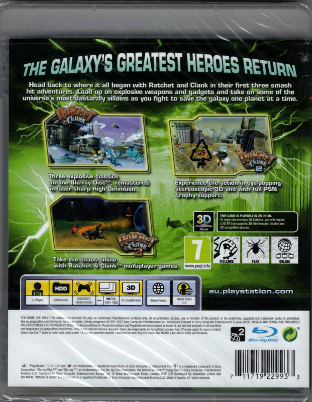 Ratchet & Clank Trilogy [Classics HD] (deutsch spielbar) (EU PEGI) (PS3)