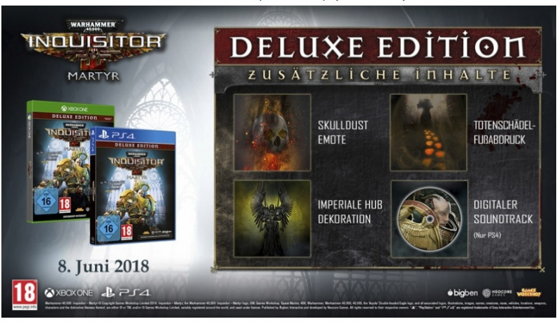 Warhammer 40.000 Inquisitor Martyr Deluxe Edition  (deutsch) (DE) (PS4)