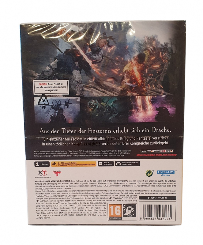 Wo Long Fallen Dynasty Steelbook Edition [uncut] (deutsch spielbar) (AT PEGI) (PS5) inkl. Bonus DLC