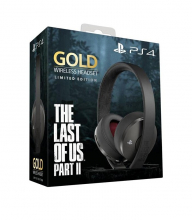 PlayStation 4 Gold Wireless Headset The Last of Us Part II Limited Edition 7.1 Virtual Surround Sound