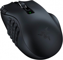 Razer Naga V2 HyperSpeed - Ergonomische Kabellose MMO Gaming Maus (19 Programmierbaren Tasten, Wireless 2,4 GHz, Bluetooth, Bis zu 250 Stunden, Focus Pro 30K Optischer Sensor) Schwarz (RZ01-03600100-R3G1)