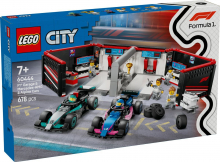 LEGO® City 60444 F1® Garage mit Mercedes-AMG & Alpine Rennautos [neu]
