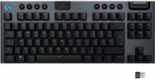 Logitech G915 LIGHTSPEED TKL Tenkeyless kabellose mechanische Gaming-Tastatur, Taktiler GL-Tasten-Switch, 40+ Stunden Akkulaufzeit (920-009496 ) [neu]