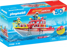 PLAYMOBIL Action Heroes 71598 Feuerlöschboot [neu]